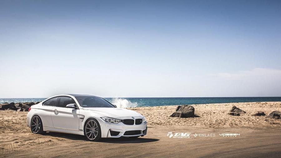 BMW M4 Coupe Alpine White by TAG Motorsports on Vossen Wheels '2014